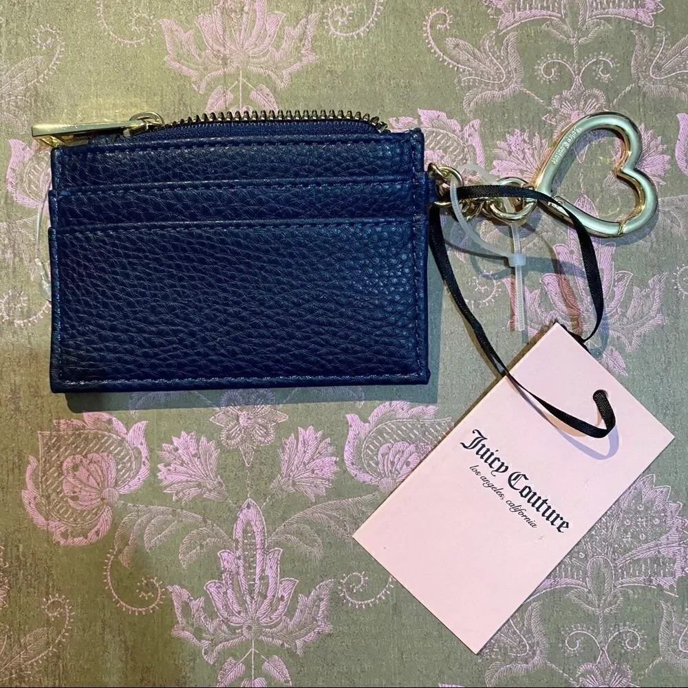 NWT Juicy couture navy blue card wallet‎